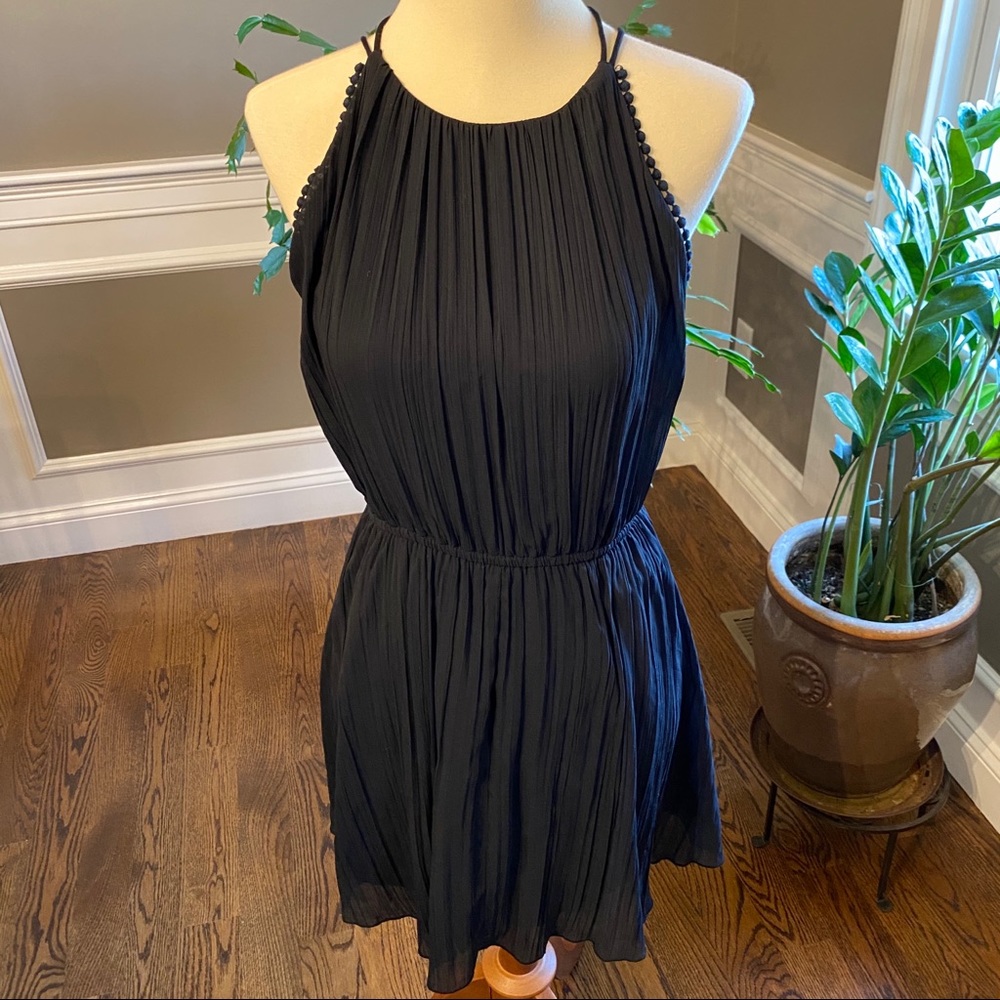 Elegant Black Halter Dress